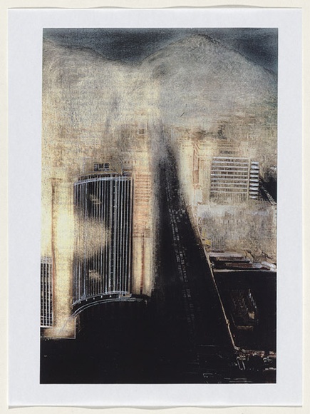Artist: b'Lyssiotis, Peter.' | Title: b'not titled [street of cars].' | Date: 2000 | Technique: b'colourstar 5.3 photocopy'
