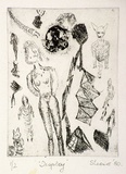 Artist: b'Shearer, Mitzi.' | Title: b'Display' | Date: 1980 | Technique: b'etching, drypoint printed in black ink with plate-tone, from one  plate'