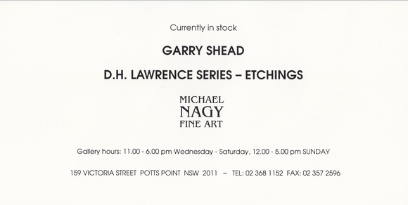 Title: Garry Shead: D.H. Lawrence series