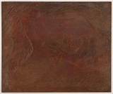 Artist: BOYD, Arthur | Title: Plate 5: Figures with eyes grasping small ram. | Date: 1960-70 | Technique: etched plate | Copyright: This work appears on screen courtesy of Bundanon Trust