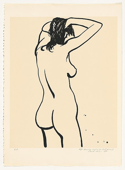 Artist: b'Rose, David.' | Title: b'Life drawing (motif for tall vase)' | Date: 1986 | Technique: b'screenprint, printed in colour, from multiple stencils' Artist: b'Rose, David.' | Title: b'Life drawing (motif for tall vase)' | Date: 1986 | Technique: b'screenprint, printed in colour, from multiple stencils'