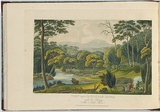 Artist: b'Lycett, Joseph.' | Title: b'View upon the Nepean River, at the Cow Pastures, New South Wales.' | Date: 1825 | Technique: b'etching and aquatint, printed in black ink, from one copper plate; hand-coloured'