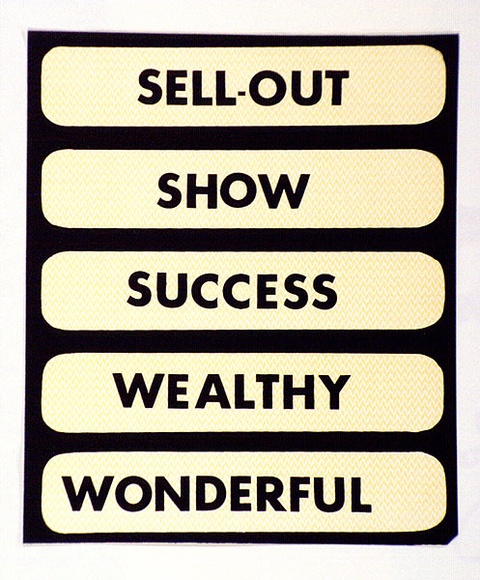 Artist: b'LITTLE, Colin' | Title: b'(Poster of five words)' | Technique: b'screenprint, printed in colour, from multiple stencils' Artist: b'LITTLE, Colin' | Title: b'(Poster of five words)' | Technique: b'screenprint, printed in colour, from multiple stencils'