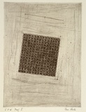 Artist: b'Partos, Paul.' | Title: b'not titled [square on diagonal angle]' | Date: 1986, March - April | Technique: b'etching and burnished aquatint, printed in black ink, from one plate'