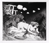 Artist: BOYD, Arthur | Title: Lysistrata they are all deserting.. | Date: (1970) | Technique: etching and aquatint, printed in black ink, from one plate | Copyright: Reproduced with permission of Bundanon Trust