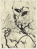 Artist: PARR, Mike | Title: not titled. | Date: 1995 | Technique: etching, printed in black ink, from one plate; lithograph, printed in black ink, from two stones