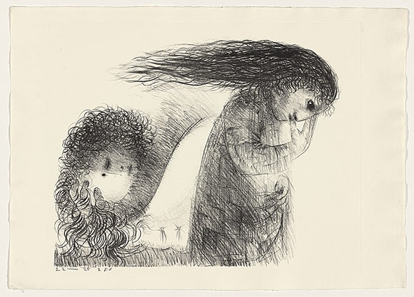 Artist: b'BOYD, Arthur' | Title: b'St Francis when young turning aside.' | Date: (1965) | Technique: b'lithograph, printed in black ink, from one plate' | Copyright: b'This work appears on screen courtesy of Bundanon Trust' Artist: b'BOYD, Arthur' | Title: b'St Francis when young turning aside.' | Date: (1965) | Technique: b'lithograph, printed in black ink, from one plate' | Copyright: b'This work appears on screen courtesy of Bundanon Trust'