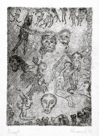 Artist: b'Shearer, Mitzi.' | Title: b'Do you remember Uncle George?' | Date: 1981 | Technique: b'etching and aquatint, printed in black ink, from one plate'