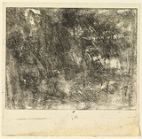 Artist: Halpern, Stacha. | Title: not titled [Abstraction] | Date: (1956-58) | Technique: lithograph, printed in black ink, from one stone [or plate]