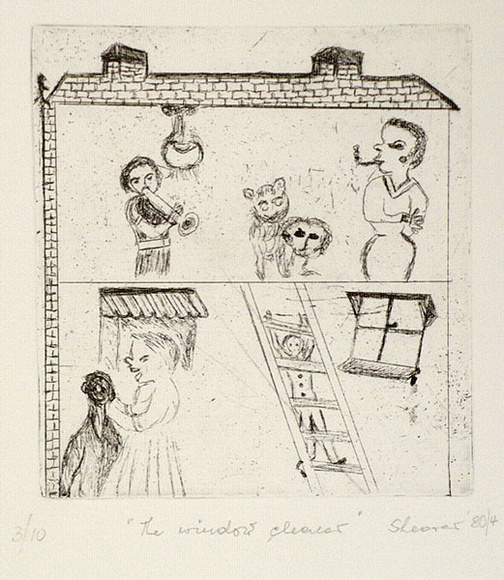 Artist: b'Shearer, Mitzi.' | Title: b'The window cleaner' | Date: 1980-84