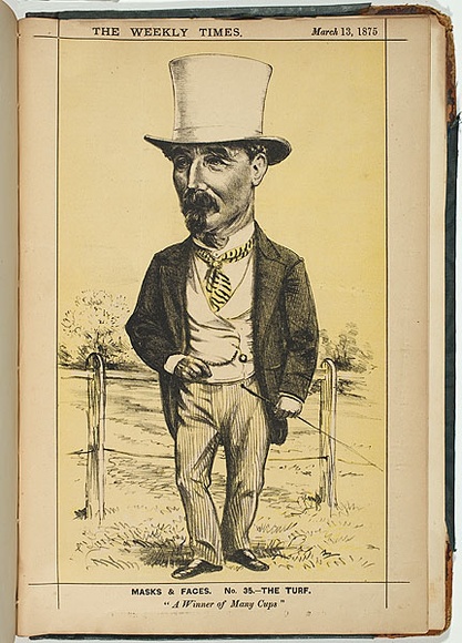 Title: The turf [Mr John Tait]. | Date: 13 March 1875 | Technique: lithograph, printed in colour, from multiple stones