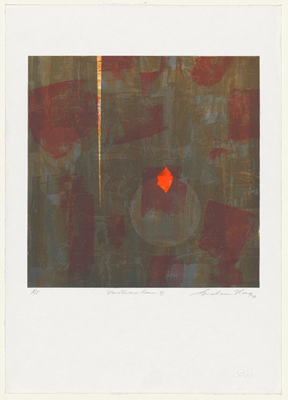 Artist: b'King, Grahame.' | Title: b'Variation on a theme III' | Date: 1974 | Technique: b'lithograph, printed in colour, from stones [or plates]'