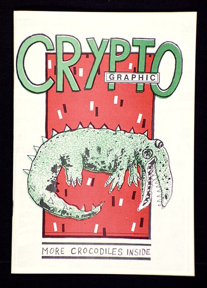 Artist: b'VARIOUS ARTISTS' | Title: b'Crypto Graphic (More crocodiles inside).' | Date: 1988 | Technique: b'offset-lithograph' Artist: b'VARIOUS ARTISTS' | Title: b'Crypto Graphic (More crocodiles inside).' | Date: 1988 | Technique: b'offset-lithograph'