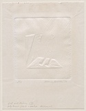 Artist: WALKER, Murray | Title: Girl and mirror. | Date: 1970 | Technique: embossed print, from one lino-block