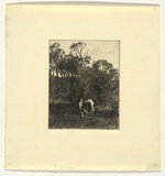 Artist: LEASON, Percy | Title: not titled (Children playing) | Date: c.1915 | Technique: etching and foul bite, printed in black ink with plate-tone, from one plate | Copyright: Permission granted in memory of Percy Leason