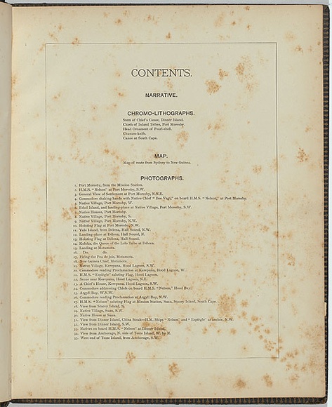 Title: Contents text page | Technique: letterpress