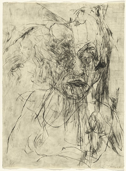 Artist: b'PARR, Mike' | Title: b'Untitled Self-portraits 8.' | Date: 1989 | Technique: b'drypoint, printed in black ink, from one copper plate' Artist: b'PARR, Mike' | Title: b'Untitled Self-portraits 8.' | Date: 1989 | Technique: b'drypoint, printed in black ink, from one copper plate'