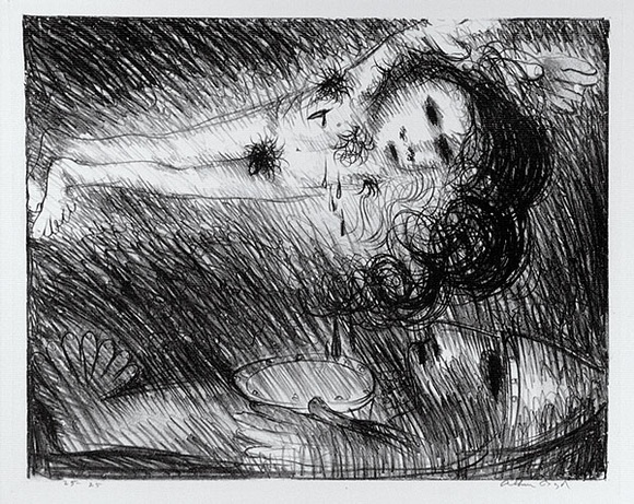 Artist: b'BOYD, Arthur' | Title: b'St Francis with the stigmata appearing to the Pope.' | Date: (1965) | Technique: b'lithograph, printed in black ink, from one plate' | Copyright: b'Reproduced with permission of Bundanon Trust' Artist: b'BOYD, Arthur' | Title: b'St Francis with the stigmata appearing to the Pope.' | Date: (1965) | Technique: b'lithograph, printed in black ink, from one plate' | Copyright: b'Reproduced with permission of Bundanon Trust'