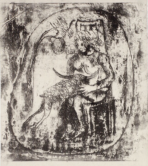 Artist: b'BOYD, Arthur' | Title: b'(Seated figure and ram).' | Date: 1960-70 | Copyright: b'Reproduced with permission of Bundanon Trust' Artist: b'BOYD, Arthur' | Title: b'(Seated figure and ram).' | Date: 1960-70 | Copyright: b'Reproduced with permission of Bundanon Trust'