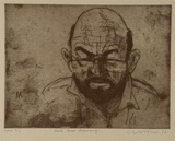 Artist: Lincoln, Kevin. | Title: Rick Amor drawing | Date: 1998, March | Technique: etching, printed in black ink with plate-tone, from one plate