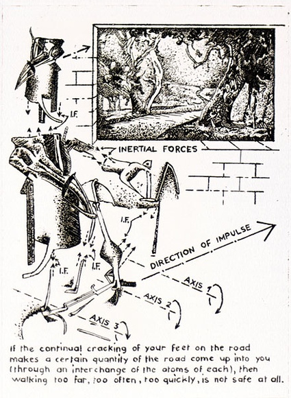 Artist: b'Tillers, Imants.' | Title: b'If the continual cracking of your feet on the road ...' | Date: 1976 | Technique: b'etching and aquatint, printed in brown ink, from one copper plate' | Copyright: b'Courtesy of the artist' Artist: b'Tillers, Imants.' | Title: b'If the continual cracking of your feet on the road ...' | Date: 1976 | Technique: b'etching and aquatint, printed in brown ink, from one copper plate' | Copyright: b'Courtesy of the artist'