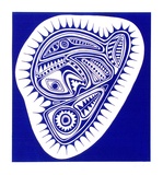 Artist: Lasisi, David. | Title: The shark | Date: 1976 | Technique: screenprint, printed in mauve ink, from one stencil
