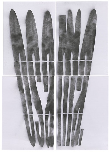 Artist: b'Azlan.' | Title: b'Osama.' | Date: 2003 | Technique: b'stencil, printed in black ink, from one stencil'