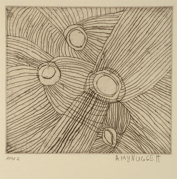 Artist: b'Nuggett, Amy.' | Title: b'Jumu' | Date: 1994, October - November | Technique: b'etching, printed in black ink, from one plate' Artist: b'Nuggett, Amy.' | Title: b'Jumu' | Date: 1994, October - November | Technique: b'etching, printed in black ink, from one plate'