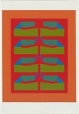 Artist: Hardy, Cecil. | Title: Cantle structure divided | Date: 1970 | Technique: screenprint, printed in colour, from six stencils