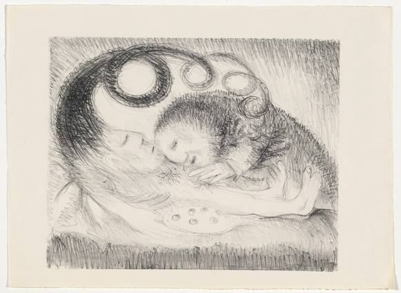 Artist: b'BOYD, Arthur' | Title: b'St Clare attending to St Francis.' | Date: (1965) | Technique: b'lithograph, printed in black ink, from one plate' | Copyright: b'Reproduced with permission of Bundanon Trust' Artist: b'BOYD, Arthur' | Title: b'St Clare attending to St Francis.' | Date: (1965) | Technique: b'lithograph, printed in black ink, from one plate' | Copyright: b'Reproduced with permission of Bundanon Trust'