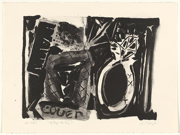 Artist: b'Klose, Simon.' | Title: b'The cup, the ring' | Date: 1983 | Technique: b'lithograph, printed in black ink, from one stone' Artist: b'Klose, Simon.' | Title: b'The cup, the ring' | Date: 1983 | Technique: b'lithograph, printed in black ink, from one stone'