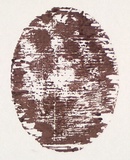 Artist: Nixon, John. | Title: not titled | Date: 1985 | Technique: woodcut, printed in red-brown ink, from one block