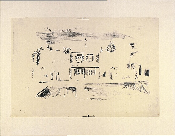 Artist: b'MACQUEEN, Mary' | Title: b'Street scene, Carlton' | Date: 1959 | Technique: b'lithograph, printed in blue ink, from one plate' | Copyright: b'Courtesy Paulette Calhoun, for the estate of Mary Macqueen' Artist: b'MACQUEEN, Mary' | Title: b'Street scene, Carlton' | Date: 1959 | Technique: b'lithograph, printed in blue ink, from one plate' | Copyright: b'Courtesy Paulette Calhoun, for the estate of Mary Macqueen'