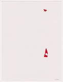 Artist: LEXIER, Micah | Title: Untitled [White with red flecks] | Date: 2005 | Technique: screenprint, printed in red ink, from one stencil