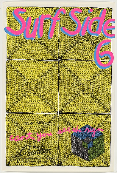 Artist: b'WORSTEAD, Paul' | Title: bSurf side 6 can't you see the sign | Date: 1981 | Technique: b'screenprint, printed in colour, from four stencils' | Copyright: b'This work appears on screen courtesy of the artist' Artist: b'WORSTEAD, Paul' | Title: bSurf side 6 can't you see the sign | Date: 1981 | Technique: b'screenprint, printed in colour, from four stencils' | Copyright: b'This work appears on screen courtesy of the artist'