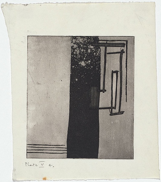 Artist: b'MADDOCK, Bea' | Title: b'Calligraphy' | Date: 1959 | Technique: b'etching, aquatint and deep etch, printed in black ink with plate-tone, from one copper plate' Artist: b'MADDOCK, Bea' | Title: b'Calligraphy' | Date: 1959 | Technique: b'etching, aquatint and deep etch, printed in black ink with plate-tone, from one copper plate'