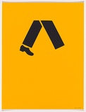 Artist: LEXIER, Micah | Title: Untitled [Yellow] | Date: 2005 | Technique: screenprint, printed in yellow ink, from two stencils