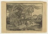 Artist: Groblicka, Lidia. | Title: Working women | Date: 1956-57 | Technique: woodcut, printed in black ink, from one block