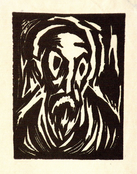 Artist: b'Barwell, Geoff.' | Title: b'(Sancho Panza).' | Date: (1955) | Technique: b'linocut, printed in black ink, from one block' Artist: b'Barwell, Geoff.' | Title: b'(Sancho Panza).' | Date: (1955) | Technique: b'linocut, printed in black ink, from one block'