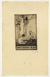Artist: b'Long, Sydney.' | Title: b'Bookplate: Samuel Chotzinoff' | Date: 1921 | Technique: b'line-etching, printed in dark brown ink with plate-tone, from one copper plate' | Copyright: b'Reproduced with the kind permission of the Ophthalmic Research Institute of Australia'