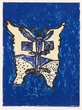 Title: b'Butterfly' | Date: 2007 | Technique: b'screenprint, printed in colour, from three stencils'