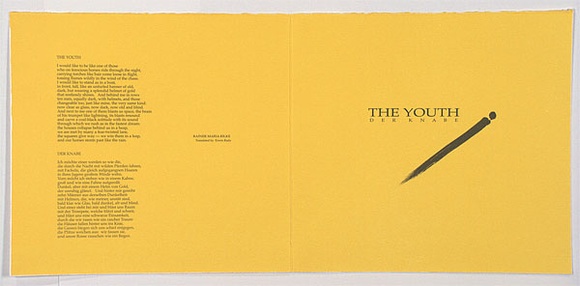 Artist: b'Rado, Ann.' | Title: bThe youth: An artist's book comprising 6 loose sheets of image and text | Date: 2001, May | Technique: b'lithograph and photo-lithograph'