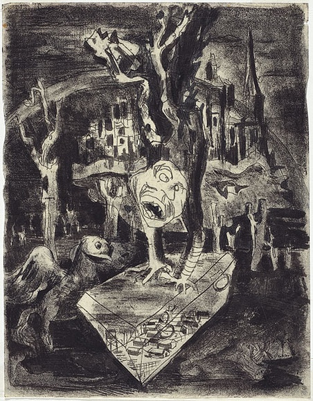 Artist: b'Fabian, Erwin.' | Title: b'Coffin.' | Date: 1941 | Technique: b'monotype, printed in black ink, from one plate' | Copyright: b'\xc2\xa9 Erwin Fabian' Artist: b'Fabian, Erwin.' | Title: b'Coffin.' | Date: 1941 | Technique: b'monotype, printed in black ink, from one plate' | Copyright: b'\xc2\xa9 Erwin Fabian'