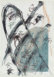 Artist: b'MEYER, Bill' | Title: b'Ein keiloheinu, I.' | Date: 1986 | Technique: b'photo-screenprint, printed in colour, from multiple stencils' | Copyright: b'\xc2\xa9 Bill Meyer'