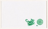 Artist: JACKS, Robert | Title: not titled [hand-stamped green concentric circles and  image of ear] | Date: 2006 | Technique: hand-stamped