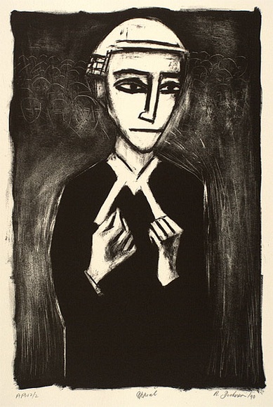 Artist: b'Dickerson, Robert.' | Title: b'Appeal' | Date: 1990 | Technique: b'lithograph, printed in black ink, from one stone' Artist: b'Dickerson, Robert.' | Title: b'Appeal' | Date: 1990 | Technique: b'lithograph, printed in black ink, from one stone'