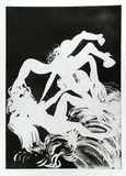 Artist: BOYD, Arthur | Title: (Breaking waves). | Date: 1973-74 | Technique: aquatint, printed in black ink, from one plate | Copyright: Reproduced with permission of Bundanon Trust