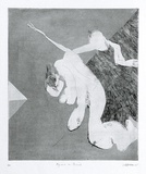 Artist: BALDESSIN, George | Title: Figure in private. | Date: 1965 | Technique: etching and aquatint, printed in black ink, from one plate
