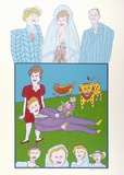 Artist: HANRAHAN, Barbara | Title: Wedding dreams in the park | Date: 1981 | Technique: screenprint, printed in colour, from 15 stencils