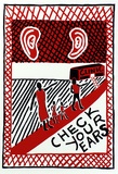 Artist: WALLA, Geoffrey | Title: Check your ears | Date: 1989 | Technique: screenprint, printed in colour, from multiple stencils